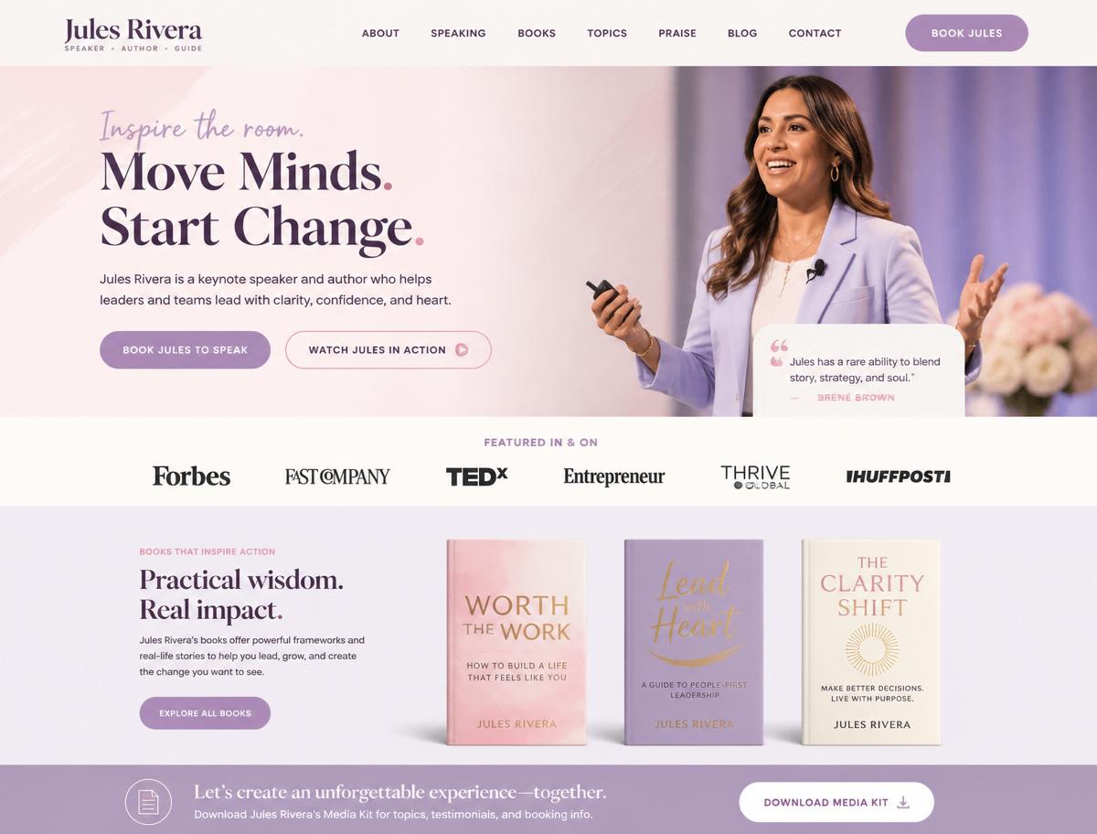 Jules Rivera landing page