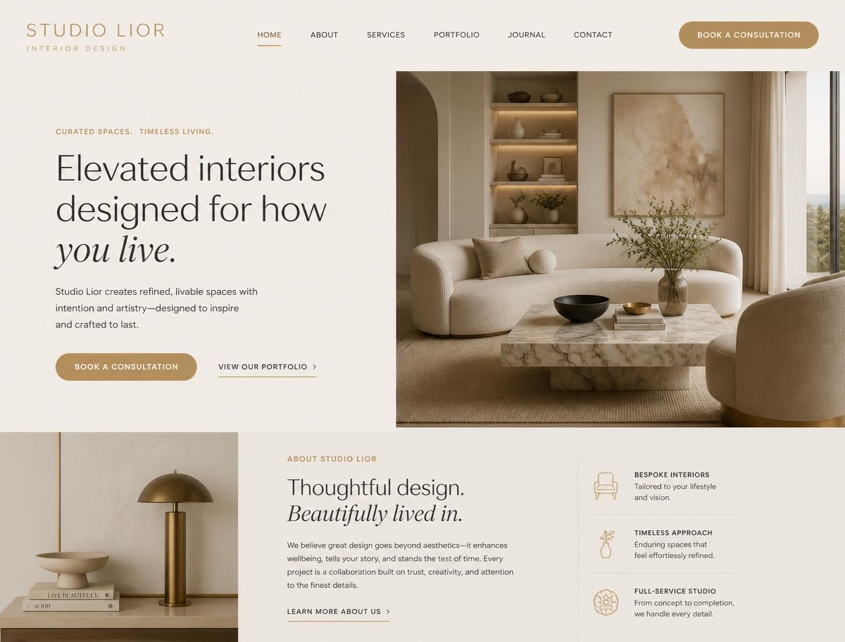 Studio Lior landing page